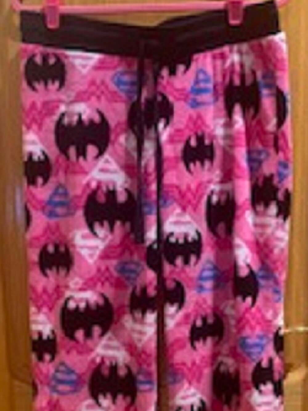 DC Comics Batman Superman Pajama Pants Fleece Sleepwear Lounge Bottoms L